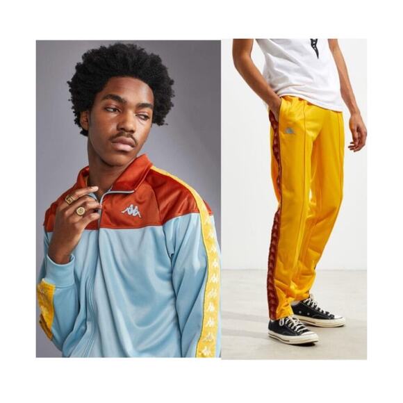 Kappa Astoria Track Jacket and Pants Set Size L/M Velvet Tape Omini Retro Sporty - Picture 1 of 16